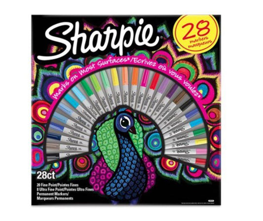 טושי שרפי - SHARPIE סט 28 טושים ultra fine - fine