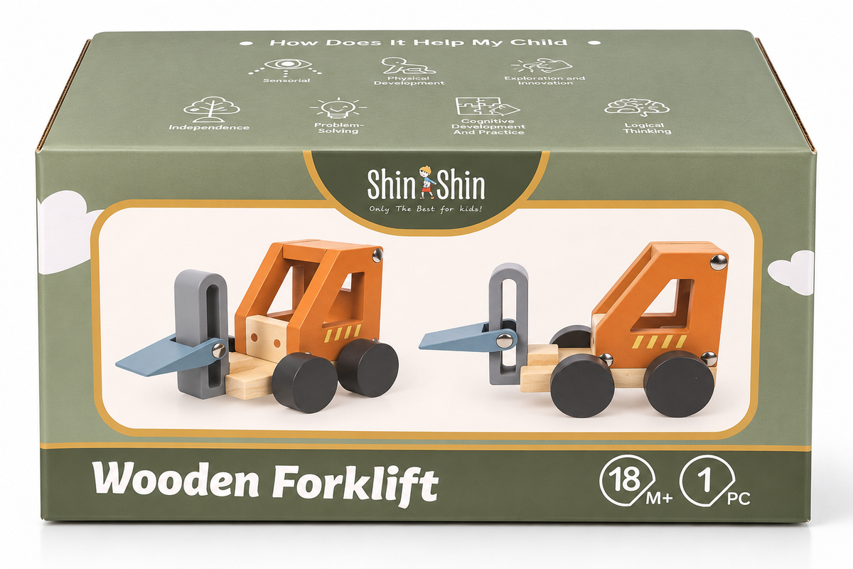 מלגזה מעץ לילדים Shin Shin