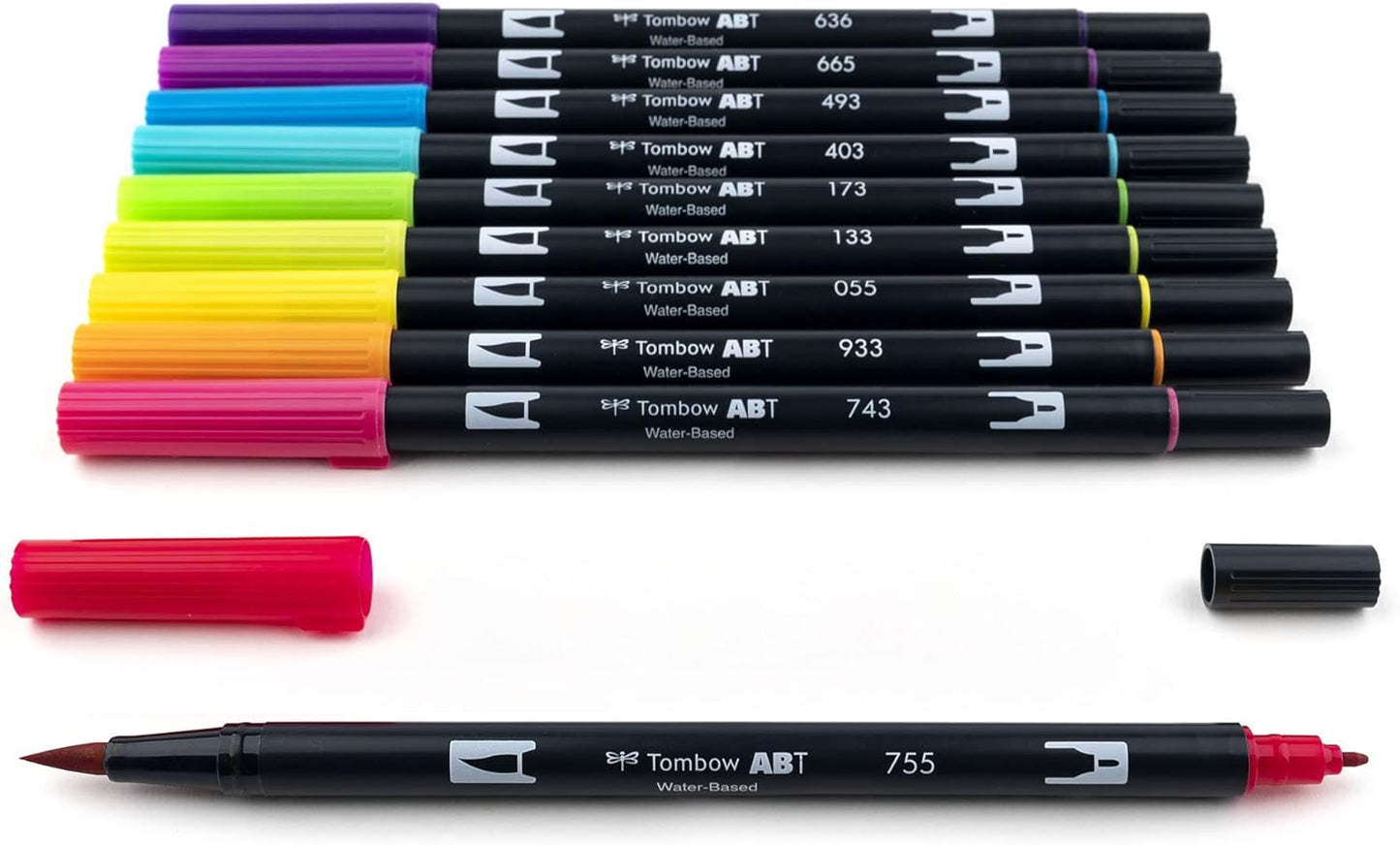 סט 10 טושי מכחול טומבו - TOMBOW ABT BRIGHT 56185