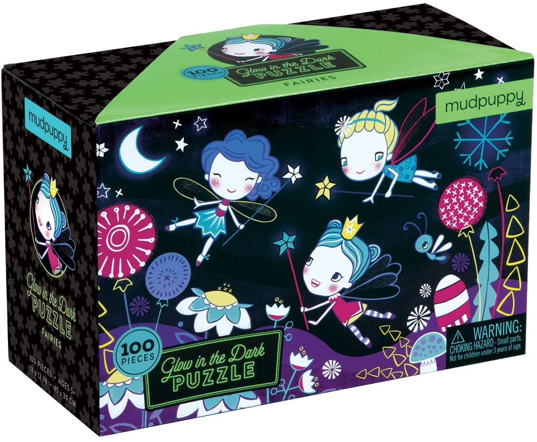 פאזל זוהר בחושך 100 חלקים - פיות MUDPUPPY - דוארט | DoArt