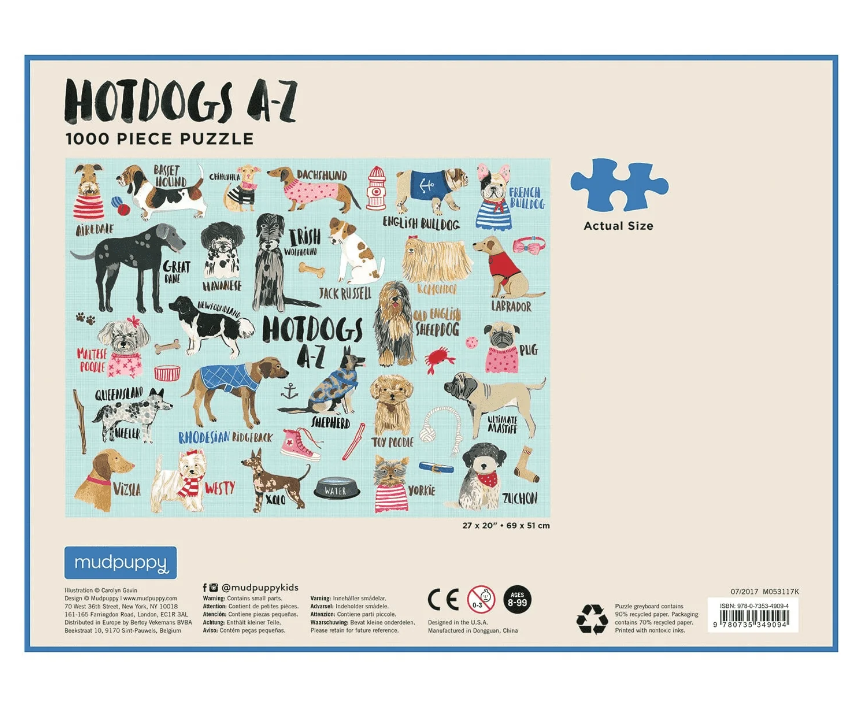 פאזל 1000 חלקים - כלבים מדליקים MUDPUPPY - דוארט | DoArt