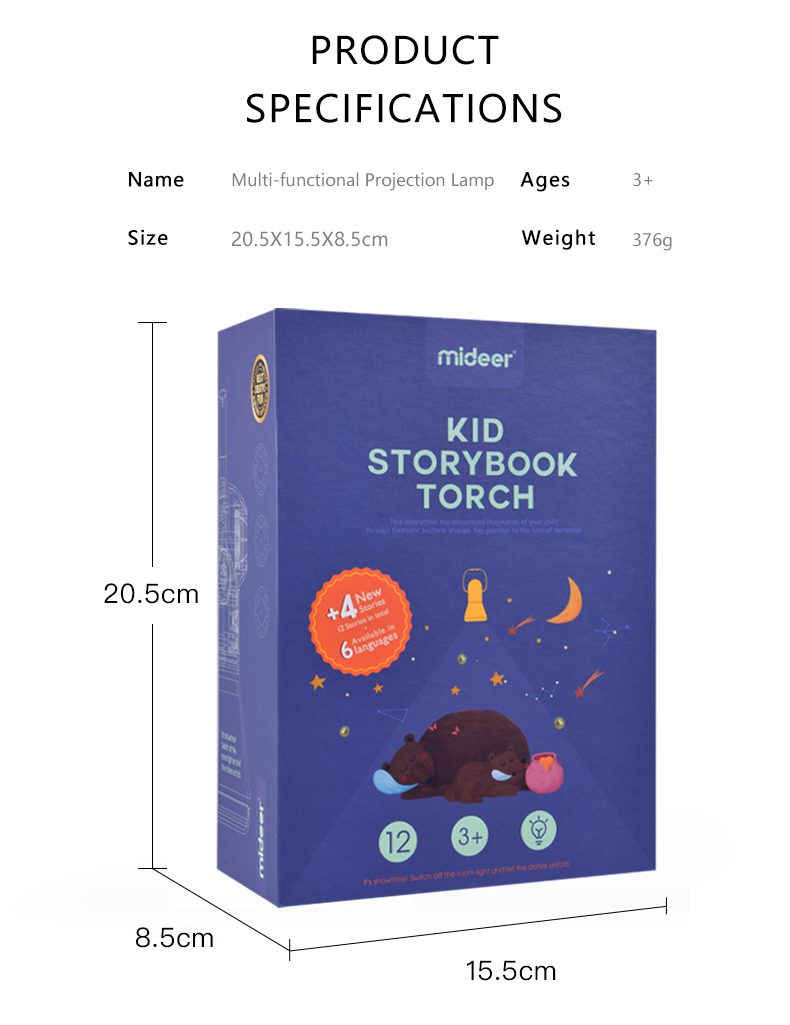 מקרן 12 שקופיות אגדות וסיפורים MIDEER