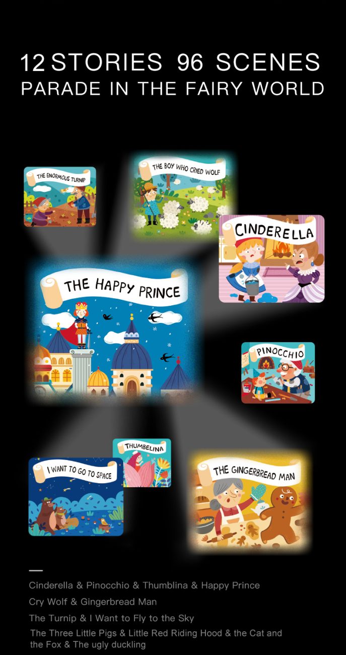 מקרן 12 שקופיות אגדות וסיפורים MIDEER