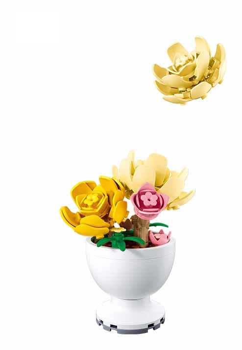 אבני בנייה - עציצון 3 פיאונים Sluban - דוארט | DoArt