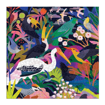 פאזל זוהר בחושך 500 חלקים - ציפורים MUDPUPPY - דוארט | DoArt