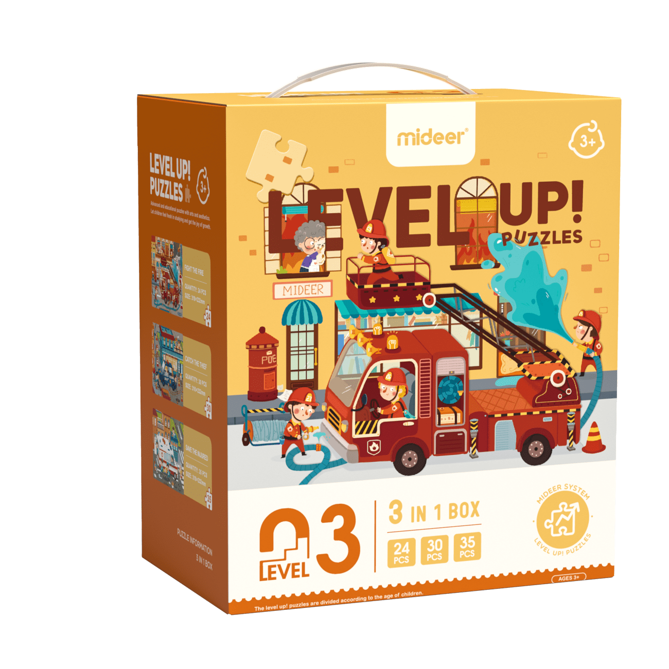 מארז פאזלים: LEVEL UP 3 כוחות הצלה MIDEER - דוארט | DoArt