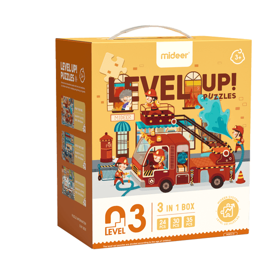 מארז פאזלים: LEVEL UP 3 כוחות הצלה MIDEER - דוארט | DoArt