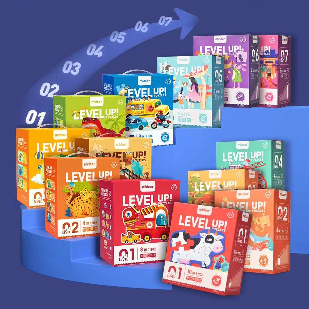 מארז פאזלים: LEVEL UP 3 כוחות הצלה MIDEER - דוארט | DoArt