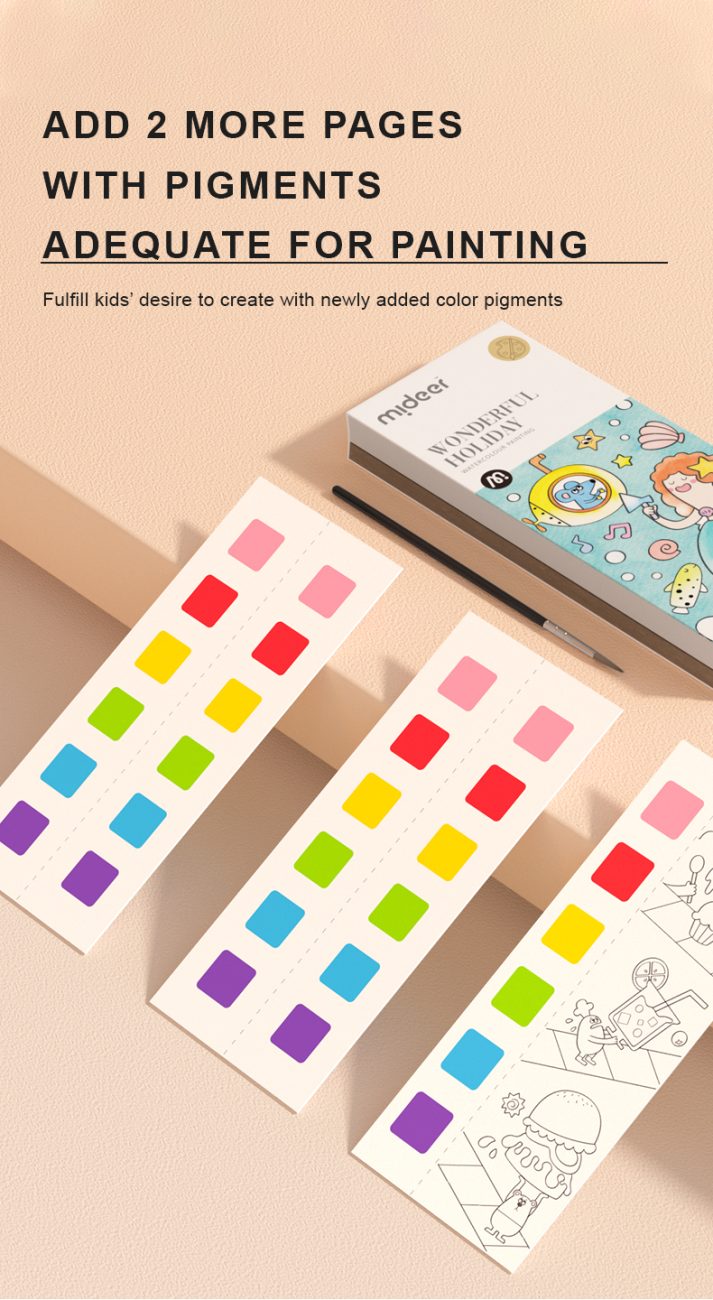 חוברת כרטיסיות צבעי מים - מסביב לעולם MIDEER - דוארט | DoArt