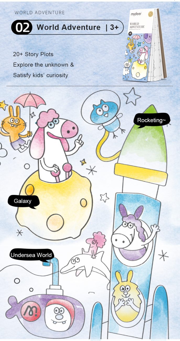 חוברת כרטיסיות צבעי מים - מסביב לעולם MIDEER - דוארט | DoArt