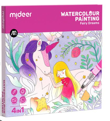 חוברת צביעה בצבעי מים - חלומות פיות MIDEER - דוארט | DoArt