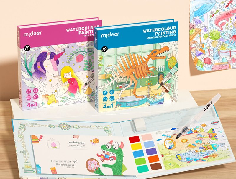 חוברת צביעה בצבעי מים - חלומות פיות MIDEER - דוארט | DoArt