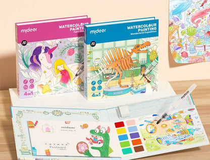 חוברת צביעה בצבעי מים - חלומות פיות MIDEER - דוארט | DoArt