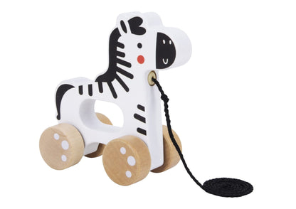 צעצוע משיכה מעץ Pull Along - זברה Tooky Toy - דוארט | DoArt