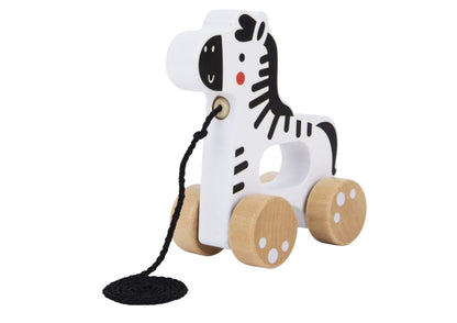 צעצוע משיכה מעץ Pull Along - זברה Tooky Toy - דוארט | DoArt