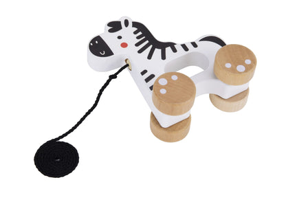 צעצוע משיכה מעץ Pull Along - זברה Tooky Toy - דוארט | DoArt