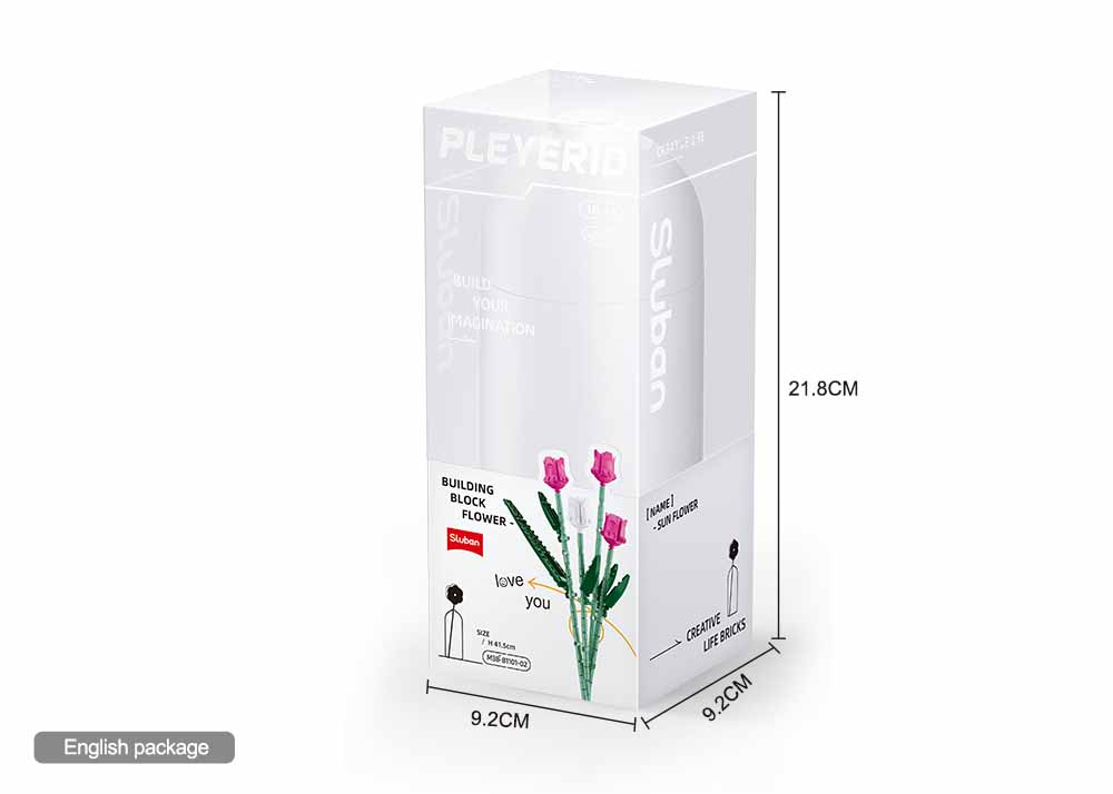 אבני בנייה - אגרטל טוליפים Sluban - דוארט | DoArt