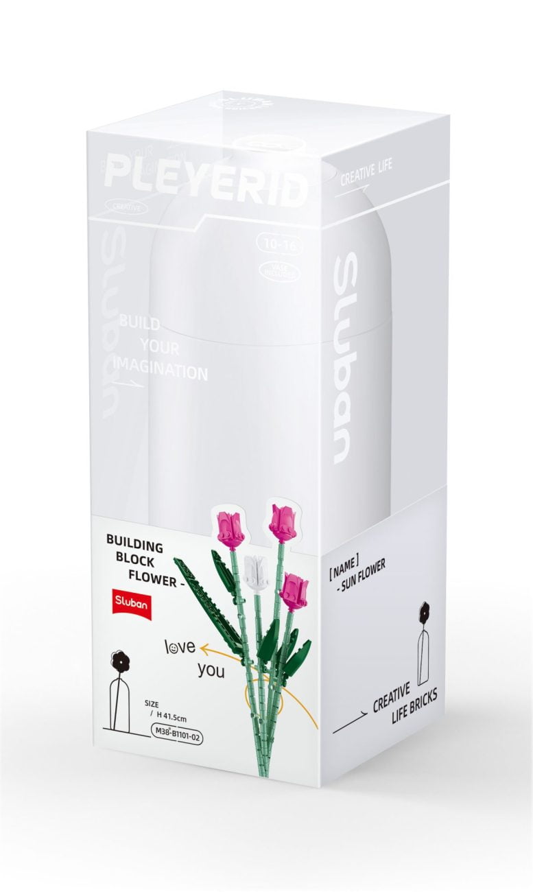 אבני בנייה - אגרטל טוליפים Sluban - דוארט | DoArt