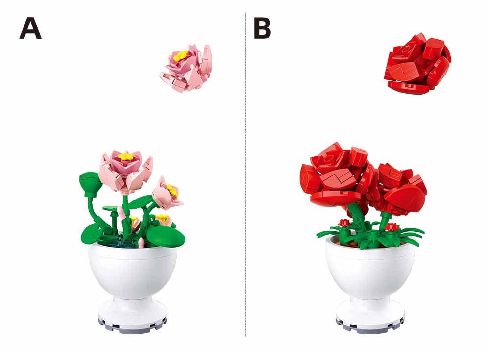 אבני בנייה - עציצון לוטוס Sluban - דוארט | DoArt