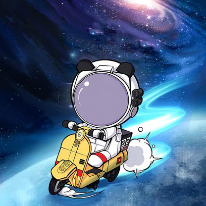 אבני בנייה - אסטרונאוט על אופנוע Sluban - דוארט | DoArt