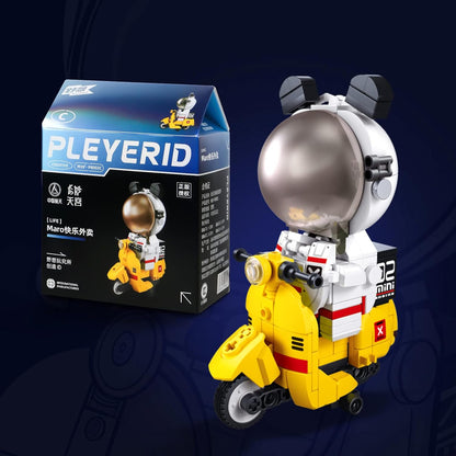 אבני בנייה - אסטרונאוט על אופנוע Sluban - דוארט | DoArt