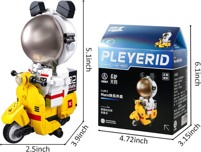 אבני בנייה - אסטרונאוט על אופנוע Sluban - דוארט | DoArt