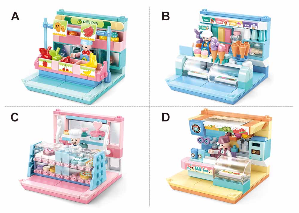 אבני בנייה סידרת מיני - דוכן פירות וירקות Sluban - דוארט | DoArt