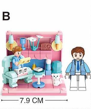 אבני בנייה סידרת מיני חדרים - סלון Sluban - דוארט | DoArt