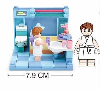 אבני בנייה סידרת מיני חדרים - חדר רחצה Sluban - דוארט | DoArt