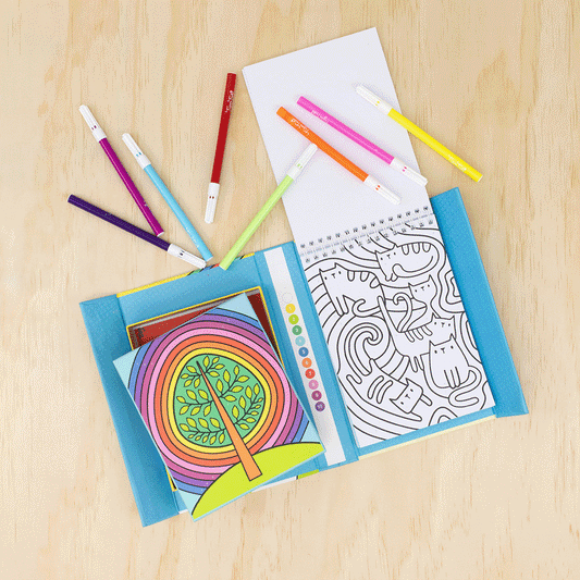 ערכת צביעה לפי מספרים גינה צבעונית Tiger Tribe - דוארט | DoArt