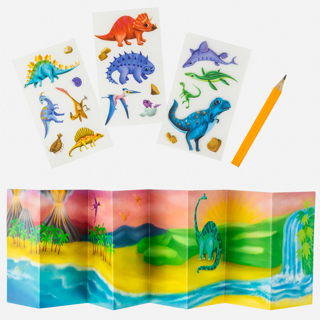 ערכת מיני מדבקות גירוד - דינוזאורים Tiger Tribe - דוארט | DoArt