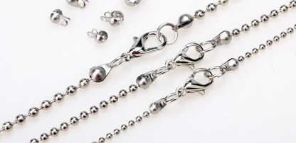 סופית צדפה לשרשרת דיסקית 1 מ"מ ציפוי ניקל - דוארט | DoArt