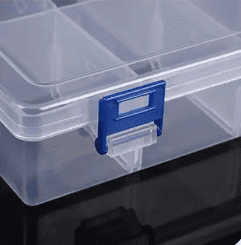 קופסת איחסון פלסטיק מחולקת 10 תאים - דוארט | DoArt