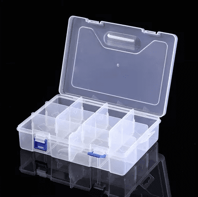 קופסת איחסון פלסטיק מחולקת 10 תאים - דוארט | DoArt