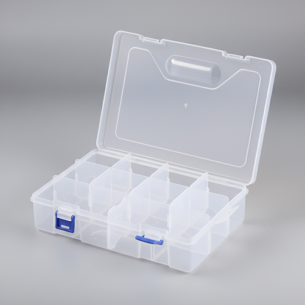 קופסת איחסון פלסטיק מחולקת 10 תאים - דוארט | DoArt