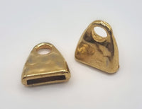 סופית שטוחה יצוקה להדבקה 10 מ"מ ציפוי Gold Plated - דוארט | DoArt