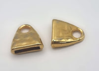 סופית שטוחה יצוקה להדבקה 10 מ"מ ציפוי Gold Plated - דוארט | DoArt