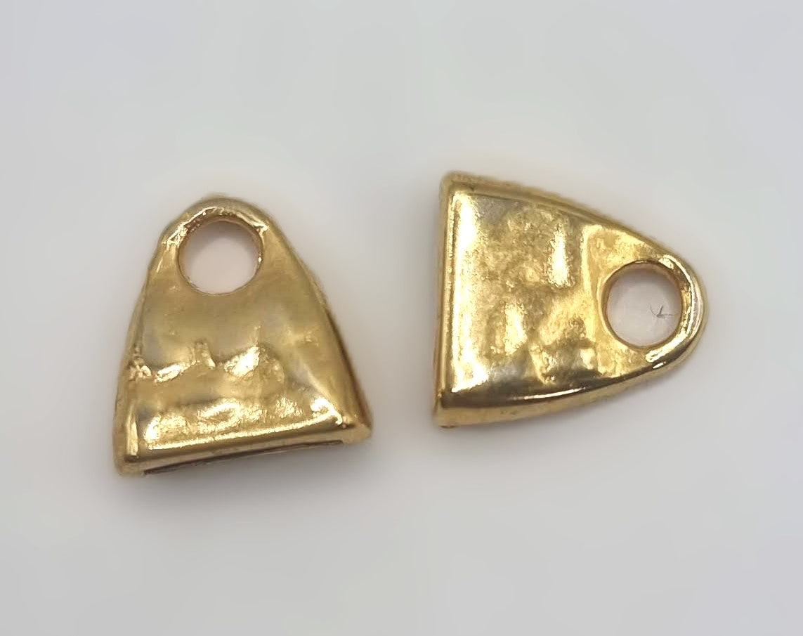 סופית שטוחה יצוקה להדבקה 10 מ"מ ציפוי Gold Plated - דוארט | DoArt