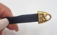 סופית שטוחה יצוקה להדבקה 10 מ"מ ציפוי Gold Plated - דוארט | DoArt