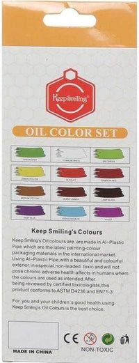 סט 12 צבעי שמן בשפורפרות 6 מל KEEP SMILING - דוארט | DoArt