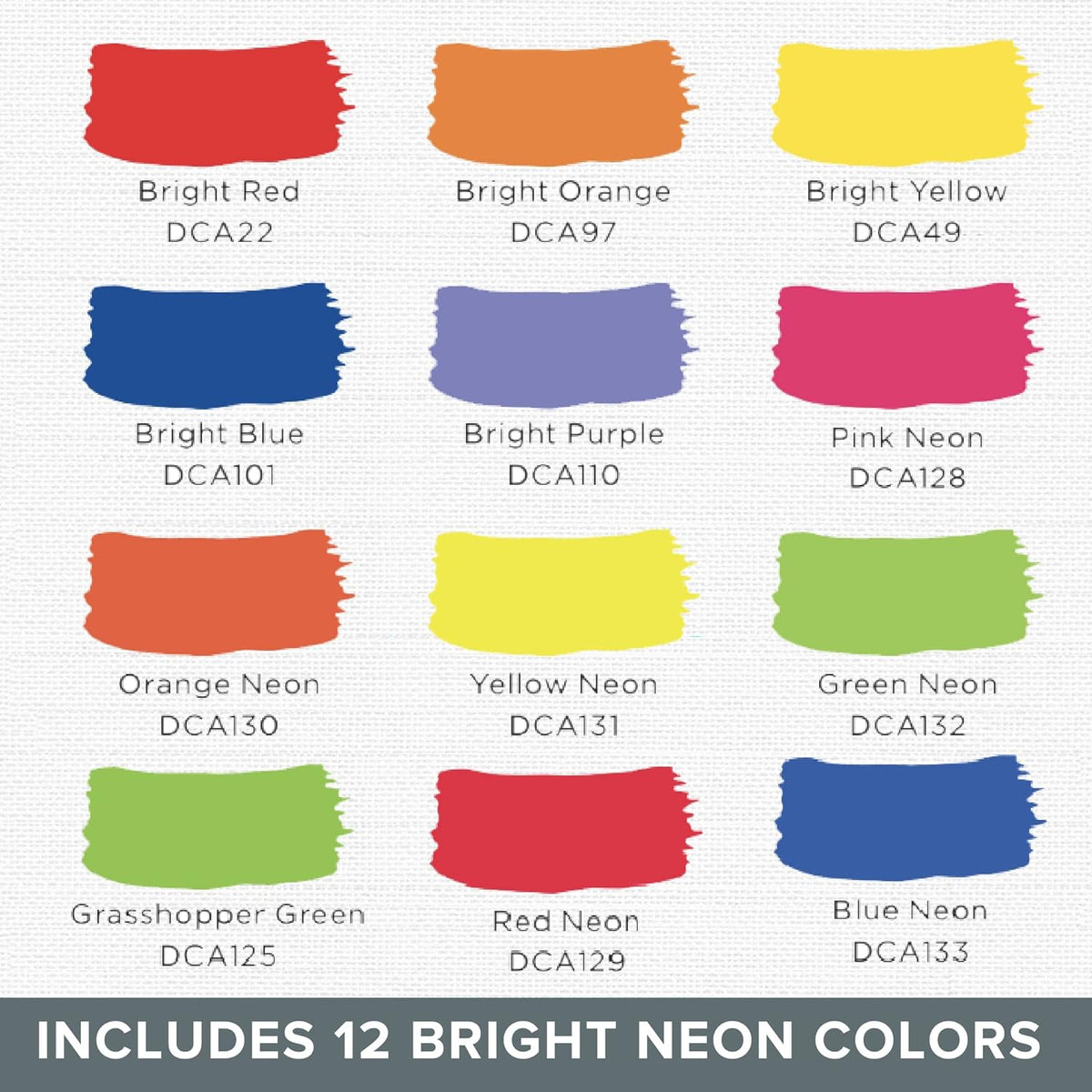 סט 12 צבעי קרפטר אמריקנה - BRIGHT NEON DASK396 - דוארט | DoArt