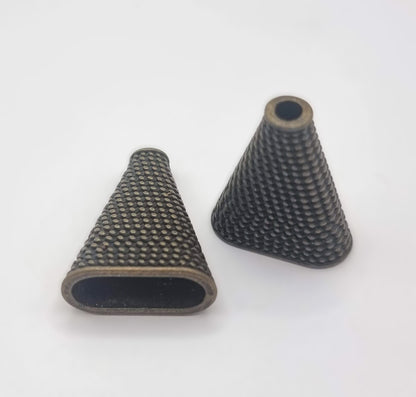 סופית קונוס שטוח יצוקה להדבקה 14 מ"מ פליז עתיק - דוארט | DoArt