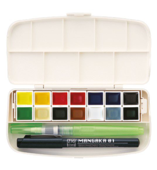 סט 14 צבעי מים לנסיעות GANSAI TAMBI - ZIG