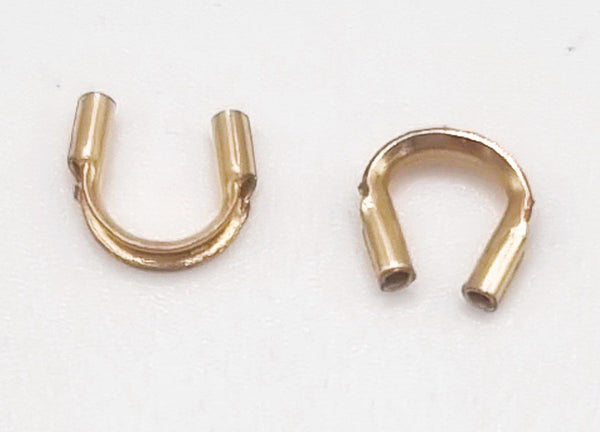 2 סופיות פרסה בינוניות 0.8X4.8 מ"מ Goldfilled