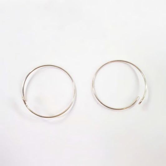 2 זוגות עגילי חישוק ג'יפסי 13 מ"מ Silver 925 - דוארט | DoArt