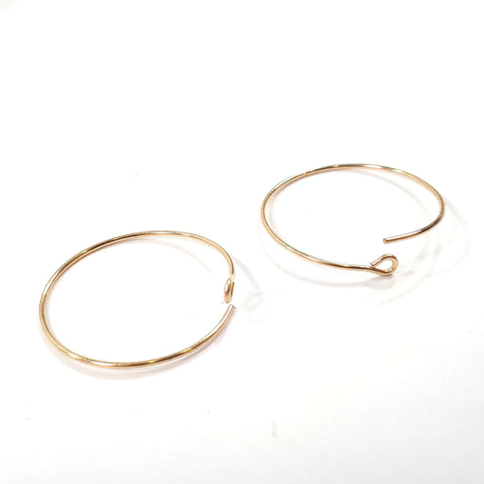 2 זוגות עגילי חישוק ג'יפסי 19 מ"מ GOLDFIELD - דוארט | DoArt