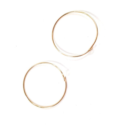 2 זוגות עגילי חישוק ג'יפסי 25 מ"מ GOLDFIELD - דוארט | DoArt