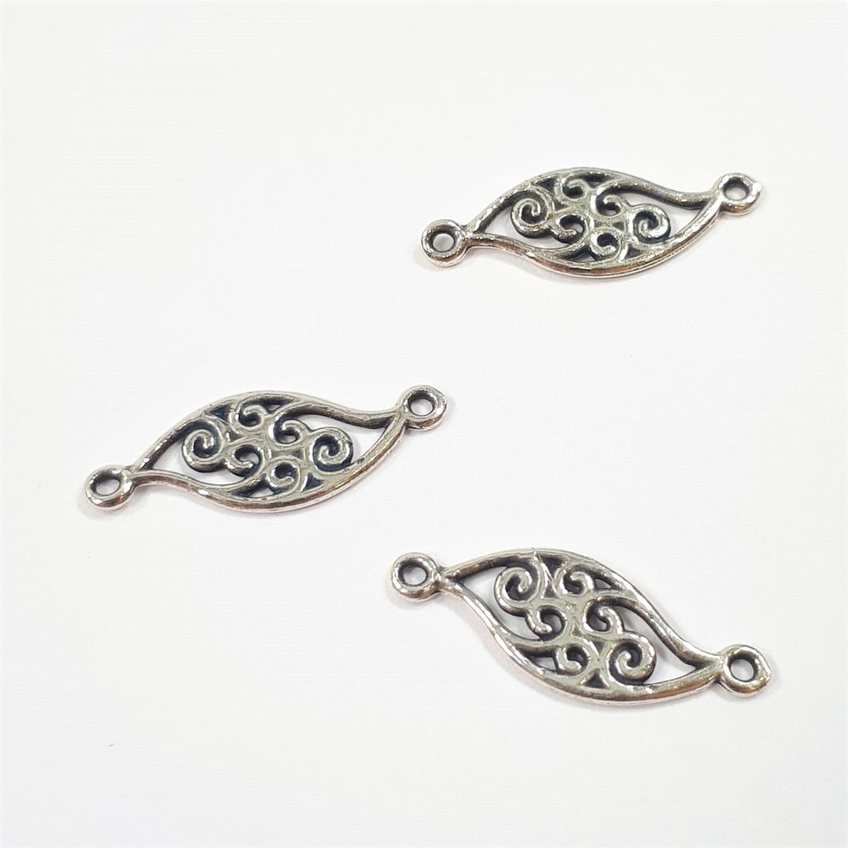 2 לינקים פיליגרן 3 עלים Silver 925 - דוארט | DoArt