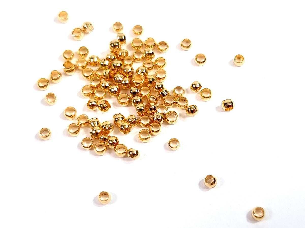 סטופרים לחריזה 2.5 מ"מ 100 יחידות Gold Plated - דוארט | DoArt