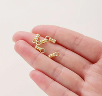 סופית מעיכה צינור פסים 2.5 מ"מ ציפוי Gold Plated - דוארט | DoArt